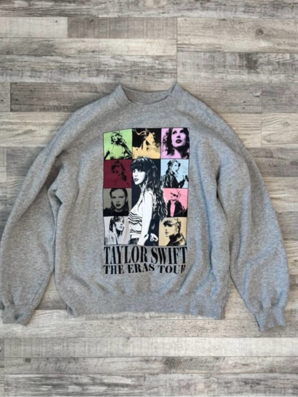Taylor Swift Eras Tour Grey Long Sleeve Sweatshirt Size XS M32